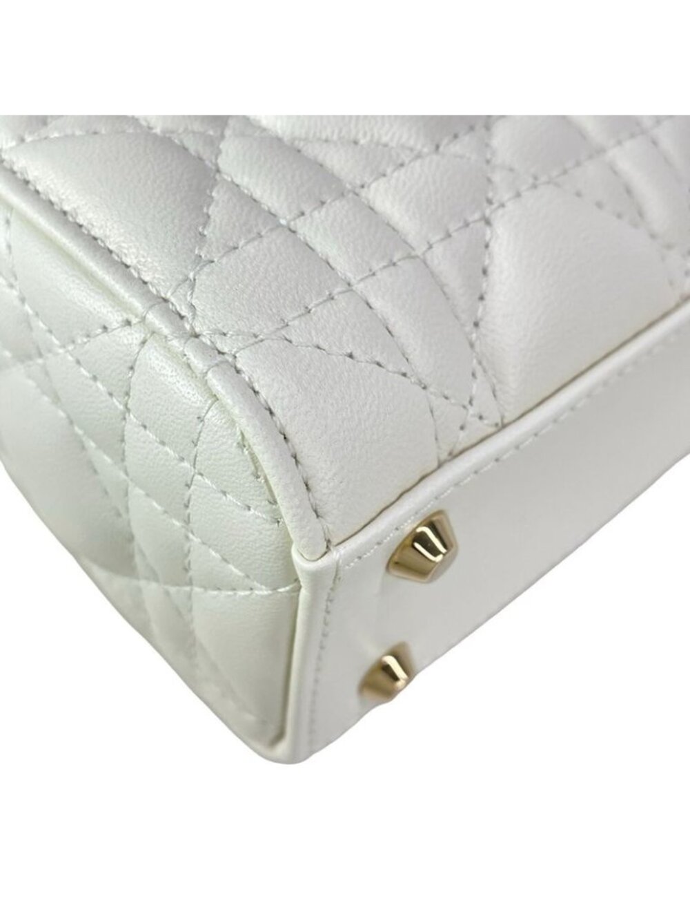 Dior Lady Mini Bag White Gold Lambskin - Picture 9 of 15